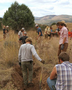 Participants Working at the Erosion Workshop