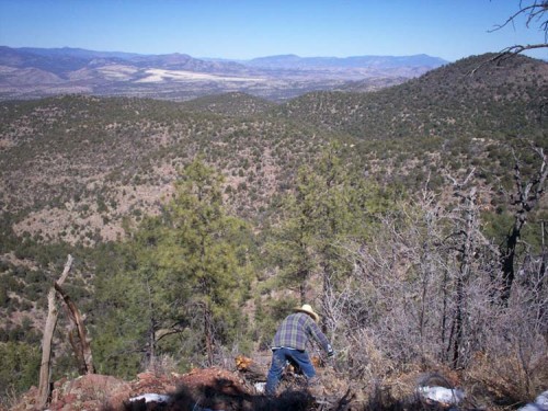 Working on Fence at Gray's Peak Pasture