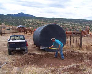 Preparing to Install a Water Tank
