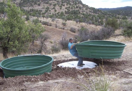 Jeremy Setting Livestock Watering Troughs