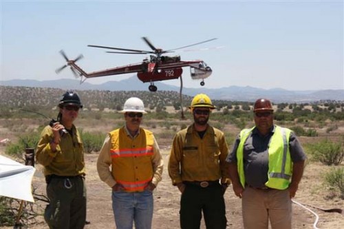 Wallow Fire Fighting Helicopter and Well Operators