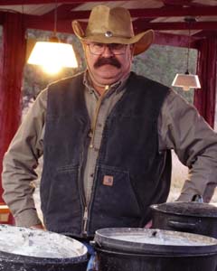 Ranch Hand Dave Helping With the Dutch Ovens