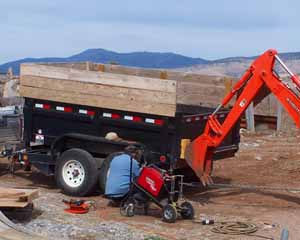 Repairing the Dump Trailer at the Ranch