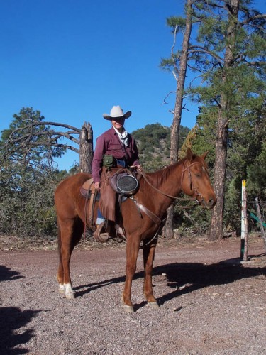 Cowgirl Friend Julie on Horseback