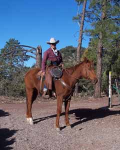 Cowgirl Friend Julie on Horseback