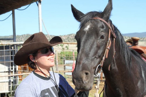 Cowgirl Erin and Blackie the Horse