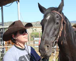 Cowgirl Erin and Blackie the Horse