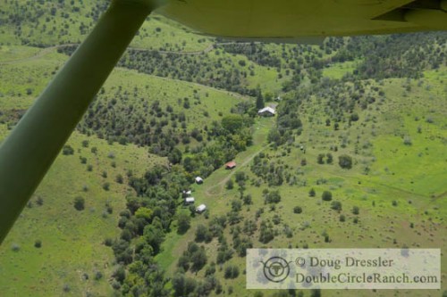 Aerial View of the NO Bar House and Wall Tents