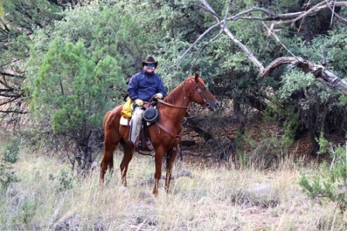 Jan and Brumby Lookin for Stray Cattle