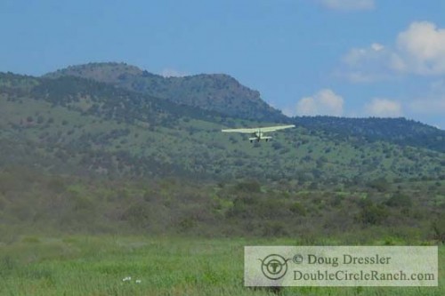 Plane Taking off From the Double Circle Airstrip