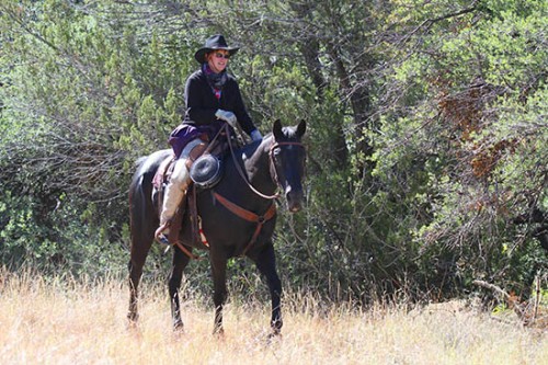 Renee Riding her Favorite Horse - Blackie